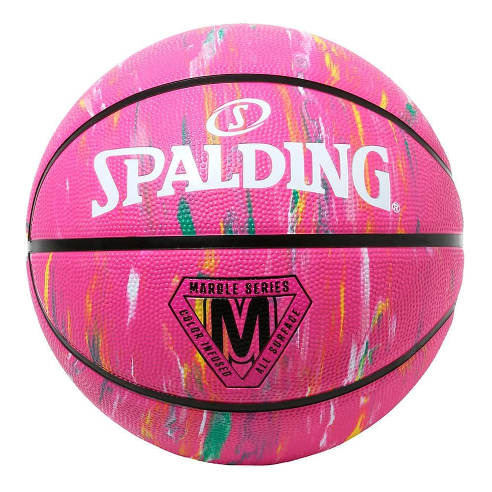 スポルディング（SPALDING）（キッズ）バスケットボール 5号球 マーブル ピンク ラバー 84-417Z