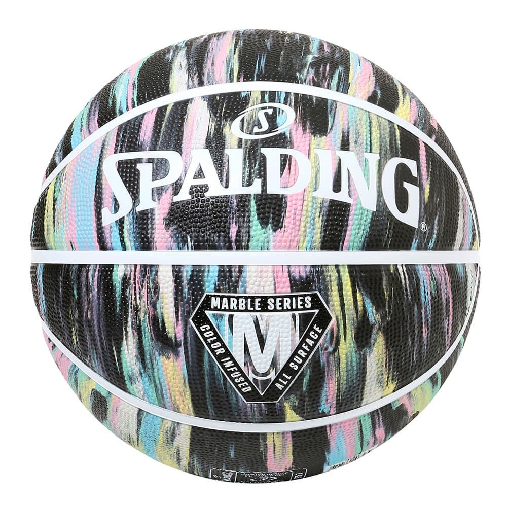 スポルディング（SPALDING）（キッズ）バスケットボール 5号球 マーブル ブラックパステル 84-418Z