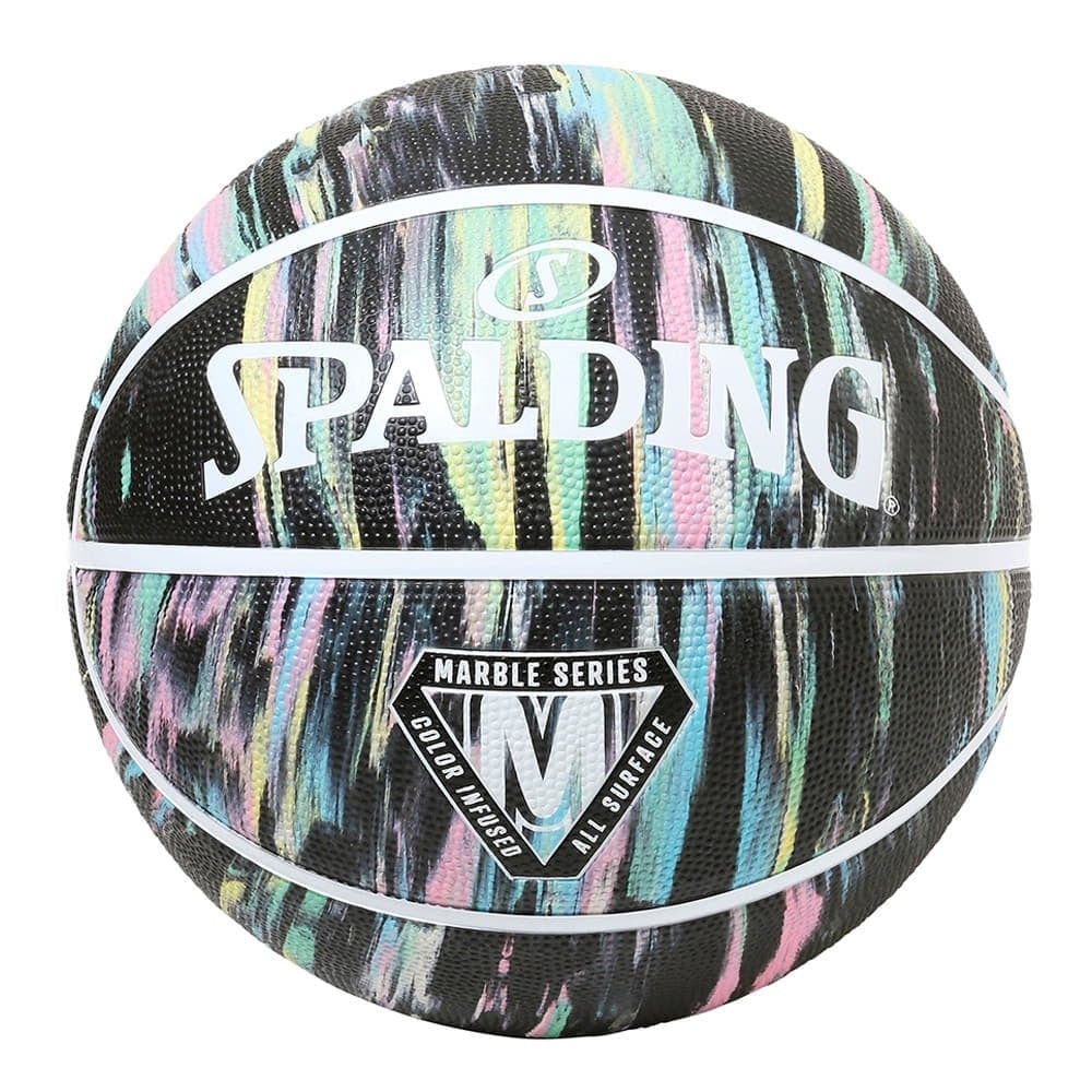 スポルディング（SPALDING）（キッズ）バスケットボール 5号球 マーブル ブラックパステル 84-418Z