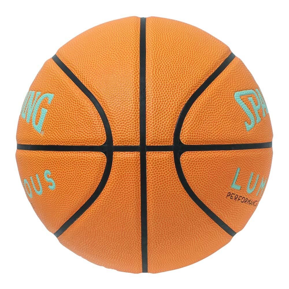 スポルディング（SPALDING）（キッズ）バスケットボール ルミナス 合成皮革 ブラウン×ミント 5号球 77-981J