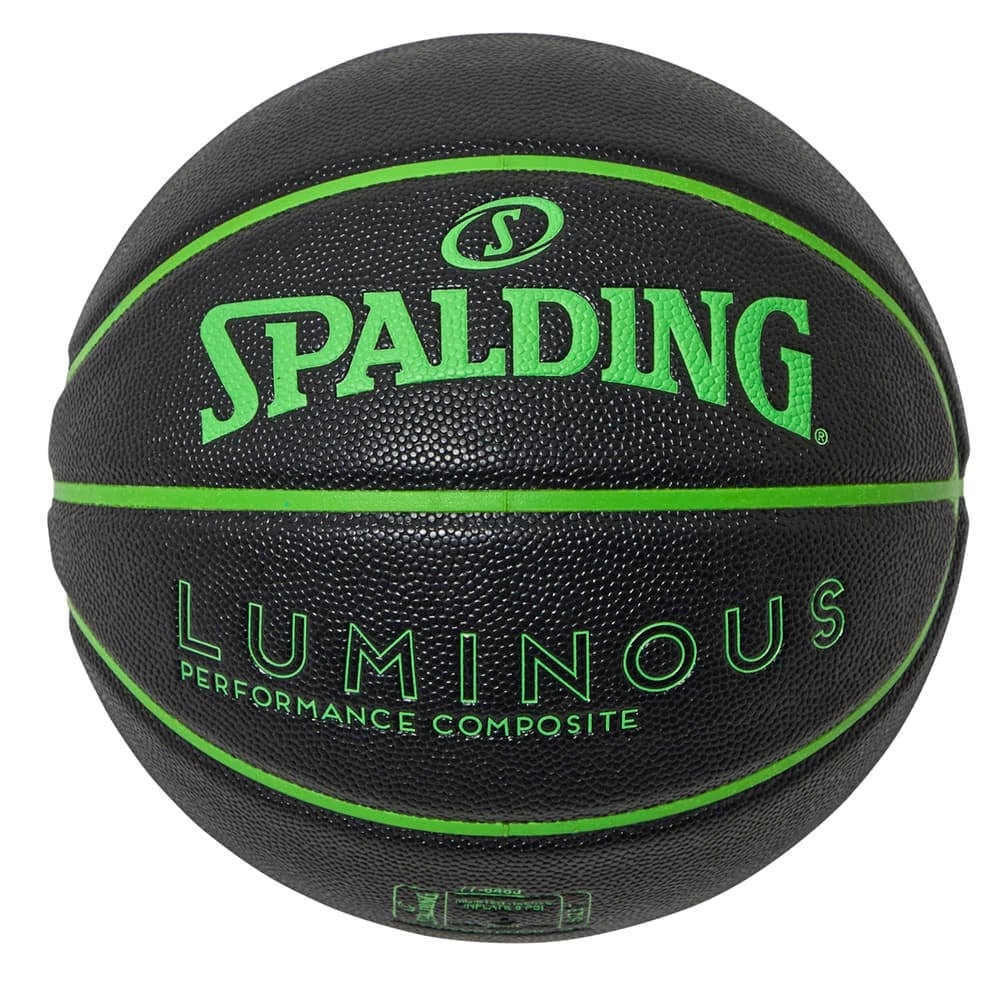 スポルディング（SPALDING）（キッズ）バスケットボール 5号球 ルミナス ブラックxグリーン 77-979J