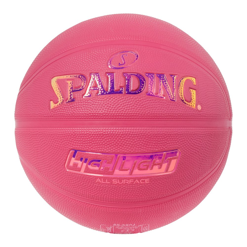 【美品 三島市直接可】ピンク色 前面バスケット付き スポルディング（SPALDING）（キッズ）バスケットボール 5号球 ハイ