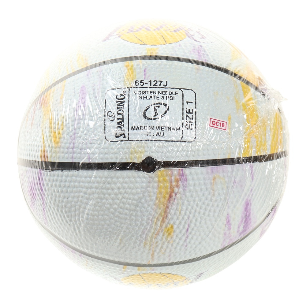 スポルディング（SPALDING）（メンズ、レディース、キッズ）バスケットボール1号球(ミニボール) レイカーズ マーブル SZ1 65-127J