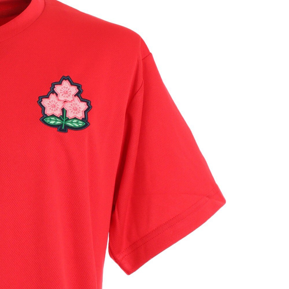 カンタベリー（canterbury）（メンズ）ラグビー ジャパンワンチームTシャツ 日本代表 桜ロゴ RA30300 65 赤 レッド