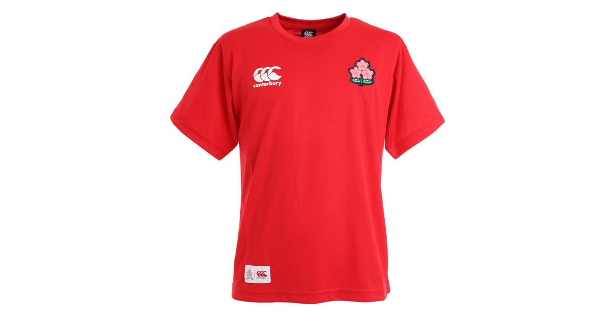 カンタベリー｜ラグビー ジャパンワンチームTシャツ 日本代表 桜ロゴ RA30300 65 赤 レッド - スポーツ用品はスーパースポーツゼビオ