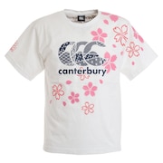カンタベリー（canterbury）（メンズ）ラグビー ジャパンワンチームブロッサムTシャツ 日本代表 桜ロゴ RA30301 10 白 ホワイト