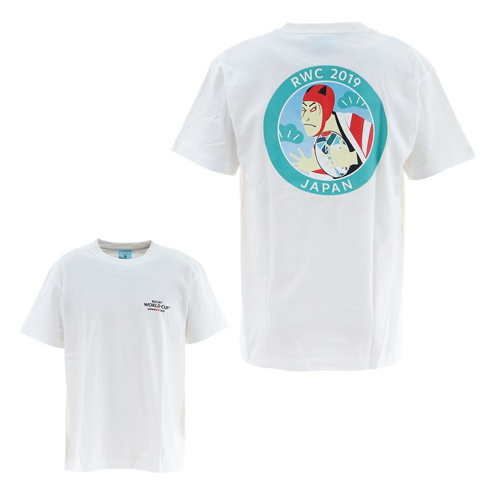 ラグビーワールドカップ2019 半袖Tシャツ 歌舞伎 RWC-MO18WHT
