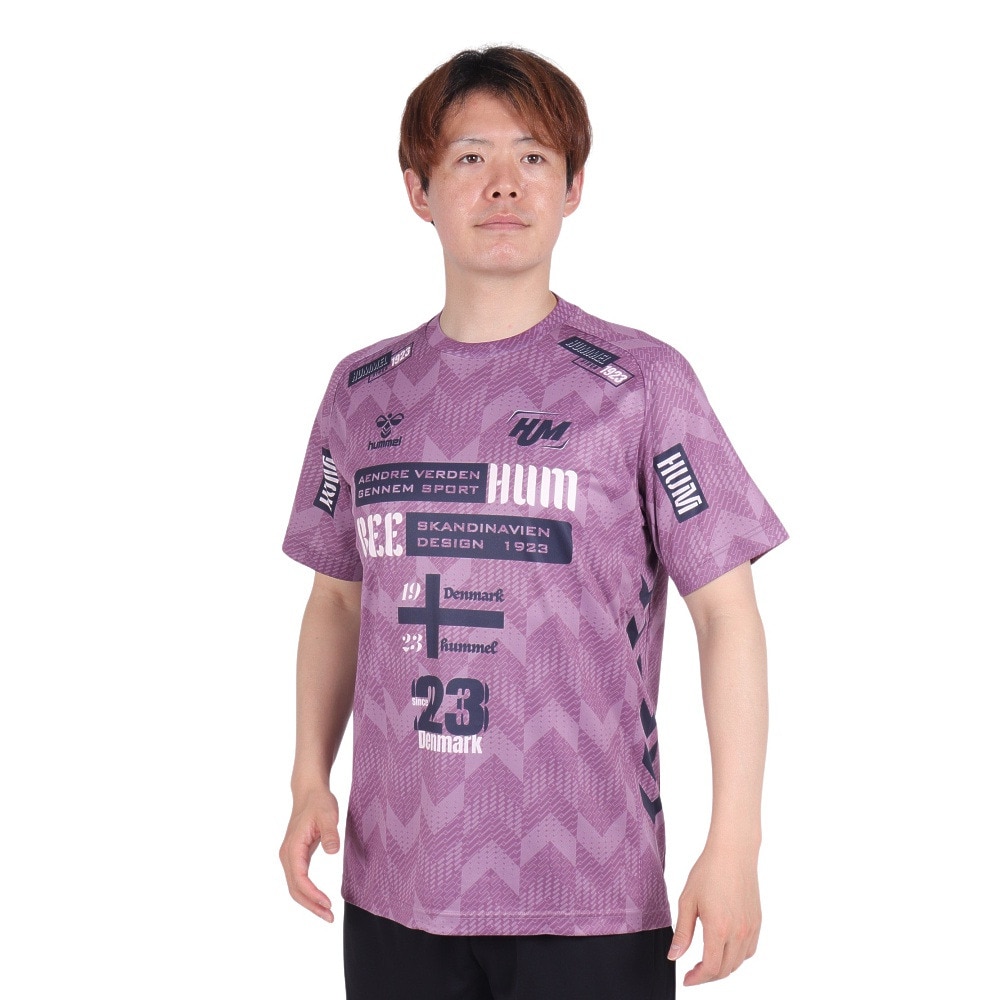 ヒュンメル（hummel）（メンズ）ハンドボールウェア 半袖プラクティスシャツ HAP1194-802 速乾