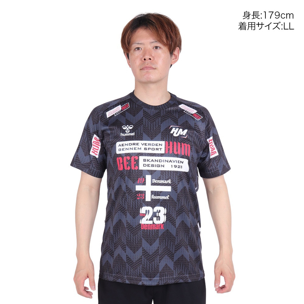ヒュンメル（hummel）（メンズ）ハンドボールウェア 半袖プラクティスシャツ HAP1194-90 速乾