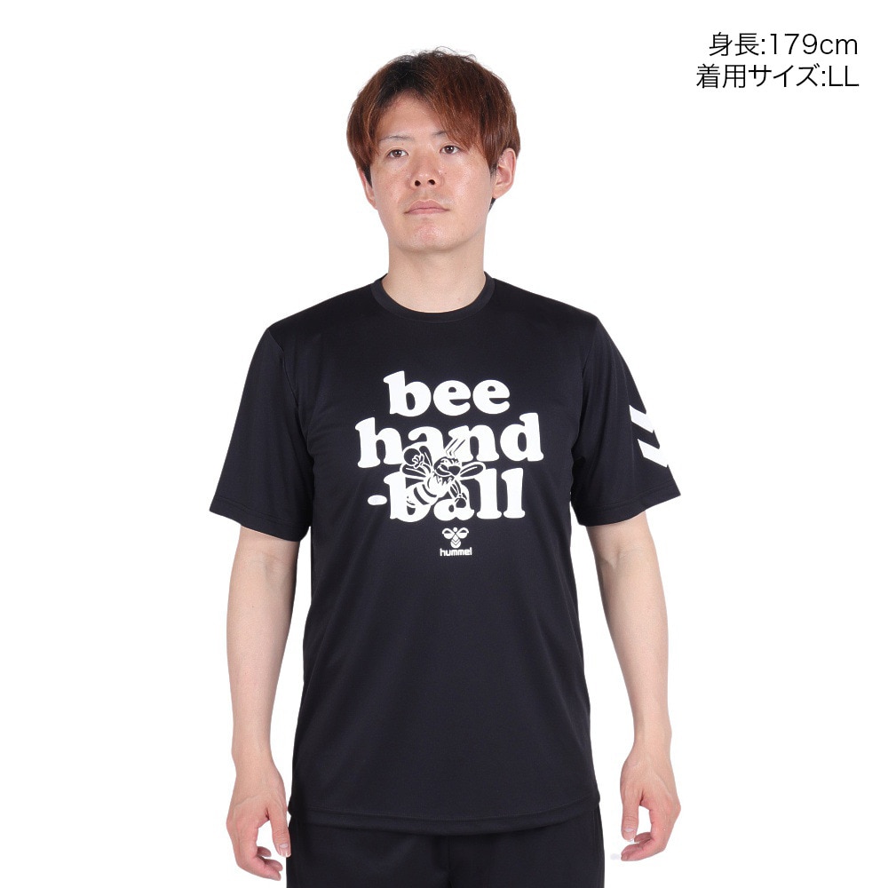 ヒュンメル（hummel）（メンズ）ハンドボールウェア BEE 半袖Tシャツ HAP1199-90 速乾