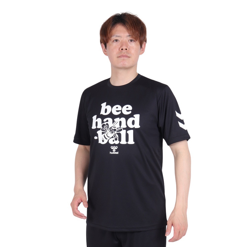 ヒュンメル（hummel）（メンズ）ハンドボールウェア BEE 半袖Tシャツ HAP1199-90 速乾