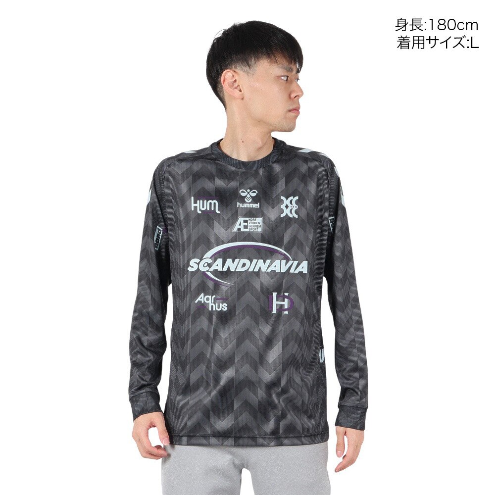 ヒュンメル（hummel）（メンズ、レディース）ハンドボールウェア HB EURO 長袖 プラクティスシャツ HAP7201-90