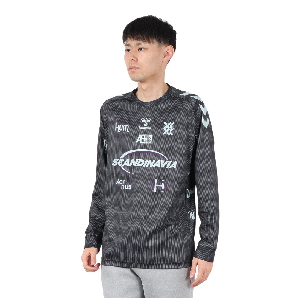 ヒュンメル（hummel）（メンズ、レディース）ハンドボールウェア HB EURO 長袖 プラクティスシャツ HAP7201-90