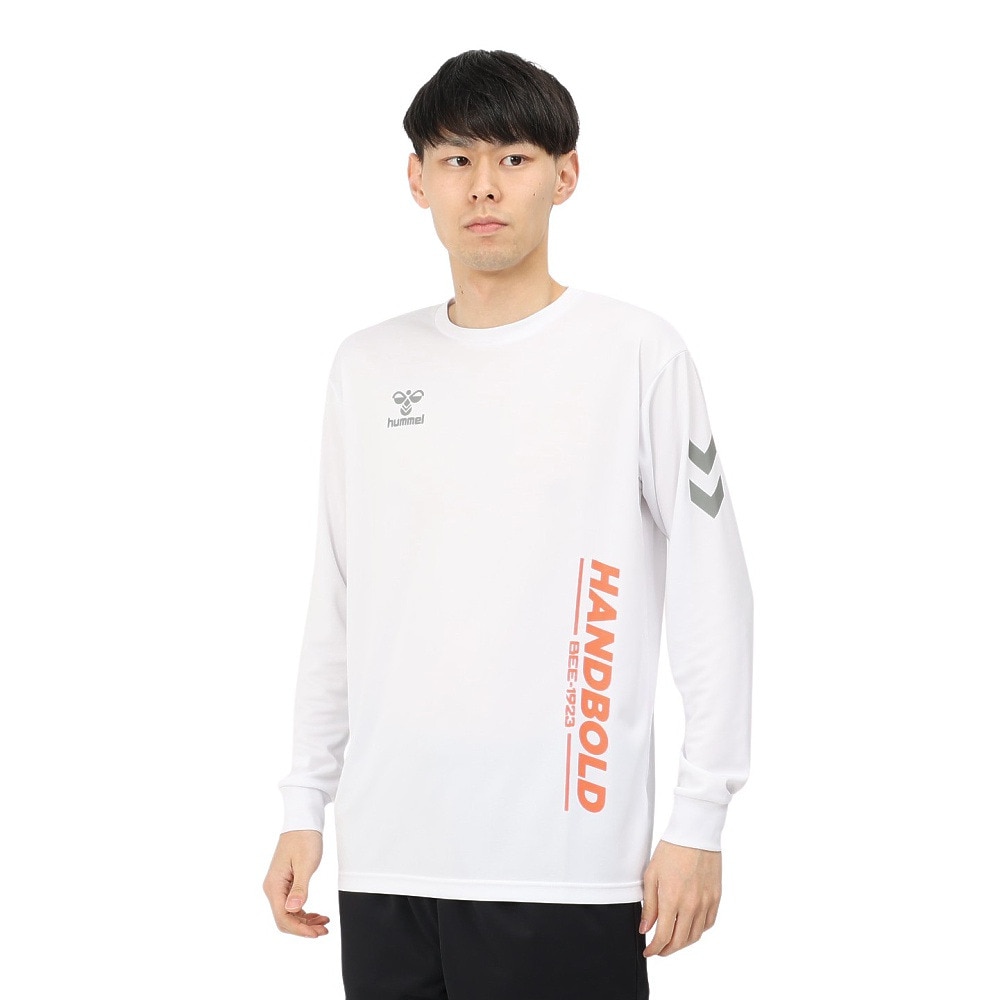ヒュンメル（hummel）（メンズ）ハンドボールウェア ベーシック 長袖 Tシャツ HAP7203-10