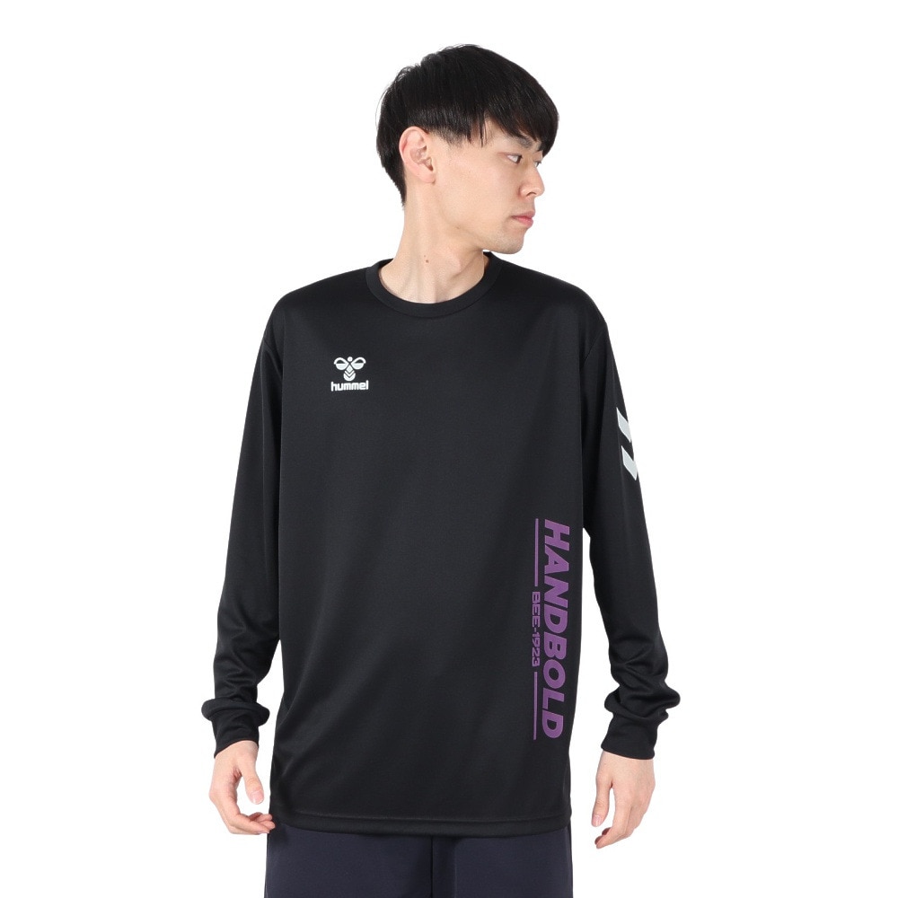 ヒュンメル（hummel）（メンズ）ハンドボールウェア ベーシック 長袖Tシャツ HAP7203-90