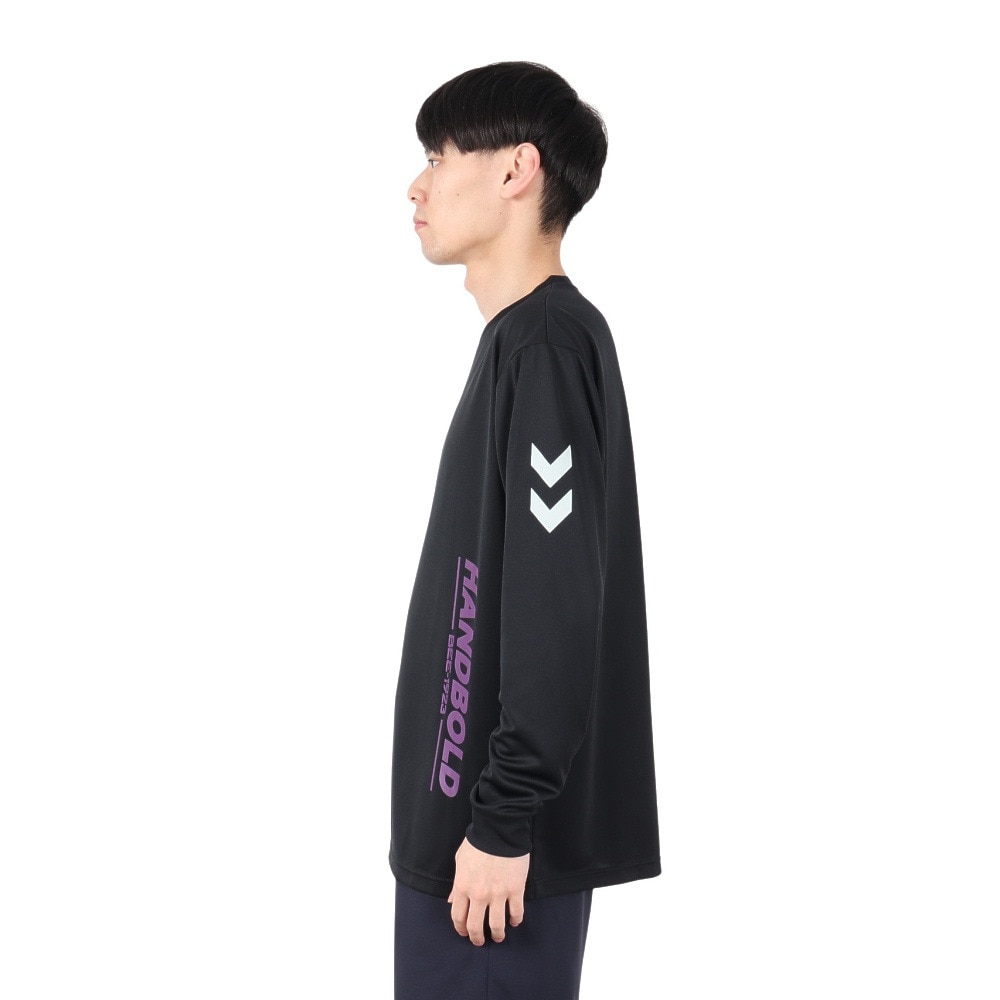 ヒュンメル（hummel）（メンズ）ハンドボールウェア ベーシック 長袖Tシャツ HAP7203-90