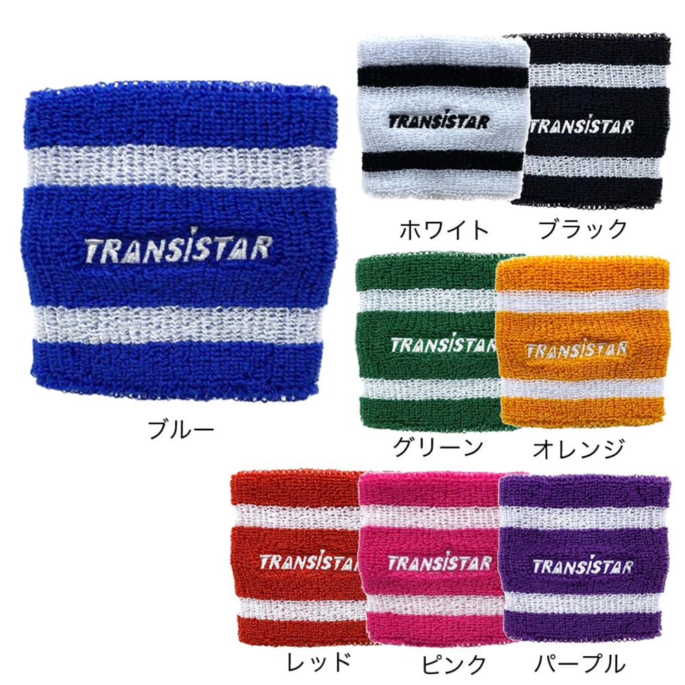 トランジスタ（TRANSISTAR）（メンズ、レディース、キッズ）ハンドボール リストバンド2ライン 1個入り HB23SE11-90 BLK