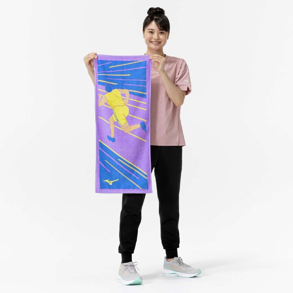 ミズノ（MIZUNO）（メンズ、レディース、キッズ）【新商品】今治製タオル 陸上デザイン フェイスタオル 箱入り 32JYC12200
