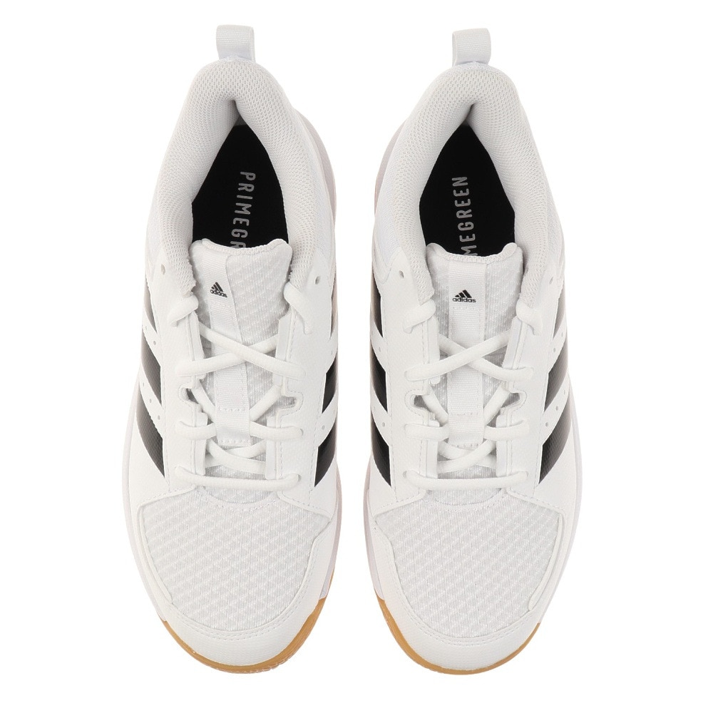 Ligra M インドアシューズ バレーボールシューズインドアゲームシューズ adidas (LGN84)HQ3516 フットウェアホワイト ルシッドブルー チームネイビーブルー