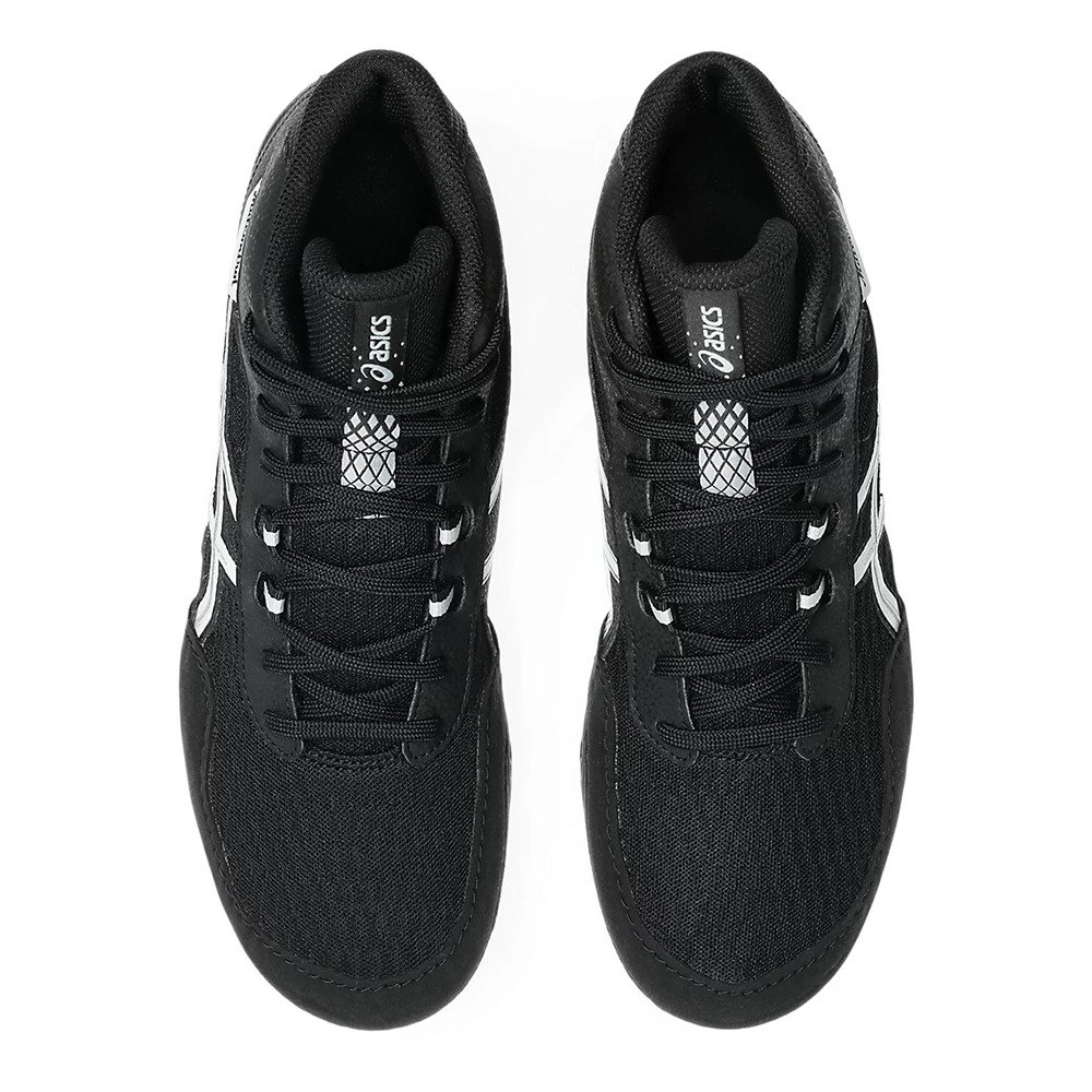 【新品】アシックス レスリングシューズ 黒x シルバー　27cm アシックス（ASICS）（メンズ）レスリングシューズ マットコントロール