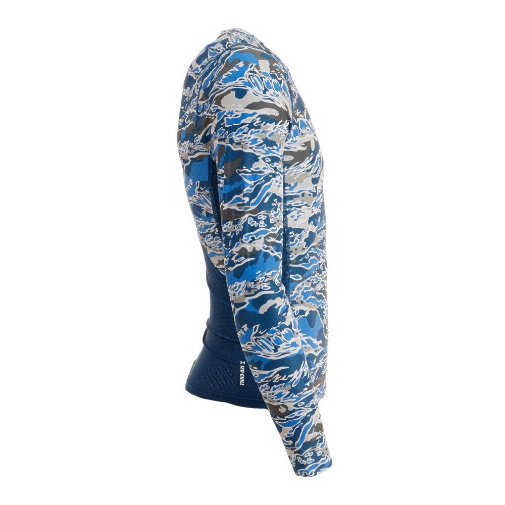 アンダーアーマー（UNDER ARMOUR）（メンズ）接触冷感 アイソチル コンプレッション 長袖 シャツ プリント 1371893 458 速乾 ヒートギア(夏向け)