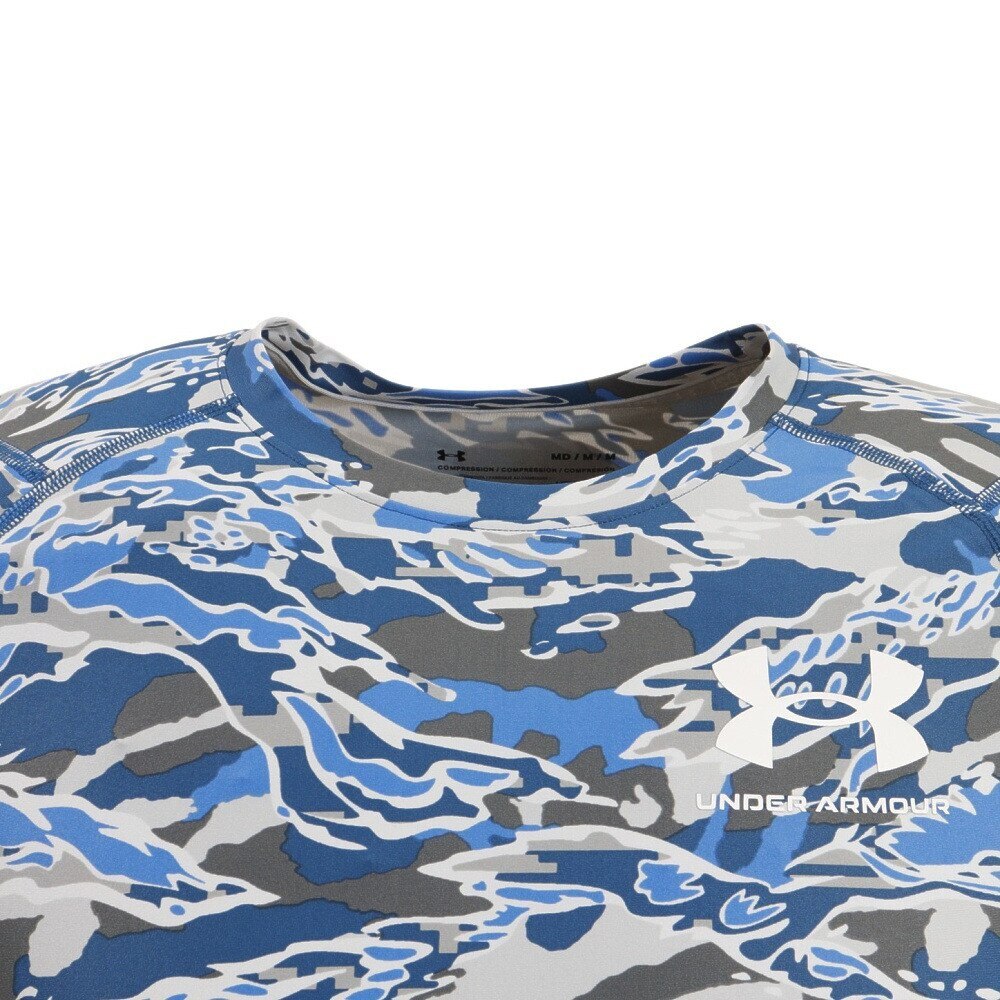 アンダーアーマー（UNDER ARMOUR）（メンズ）接触冷感 アイソチル コンプレッション 長袖 シャツ プリント 1371893 458 速乾 ヒートギア(夏向け)