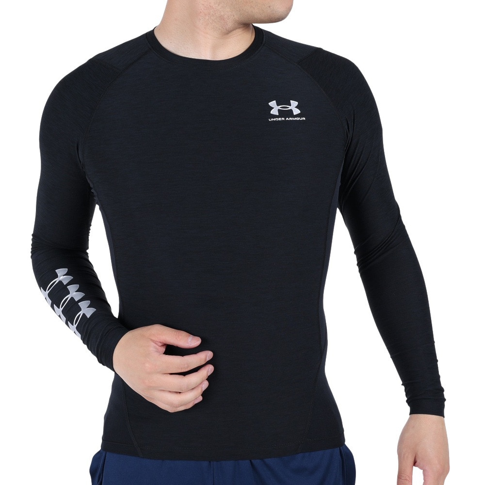 アンダーアーマー（UNDER ARMOUR）（メンズ）ヒートギア(夏向け) ロングスリーブ シャツ ノベルティ 1371897 001★★★