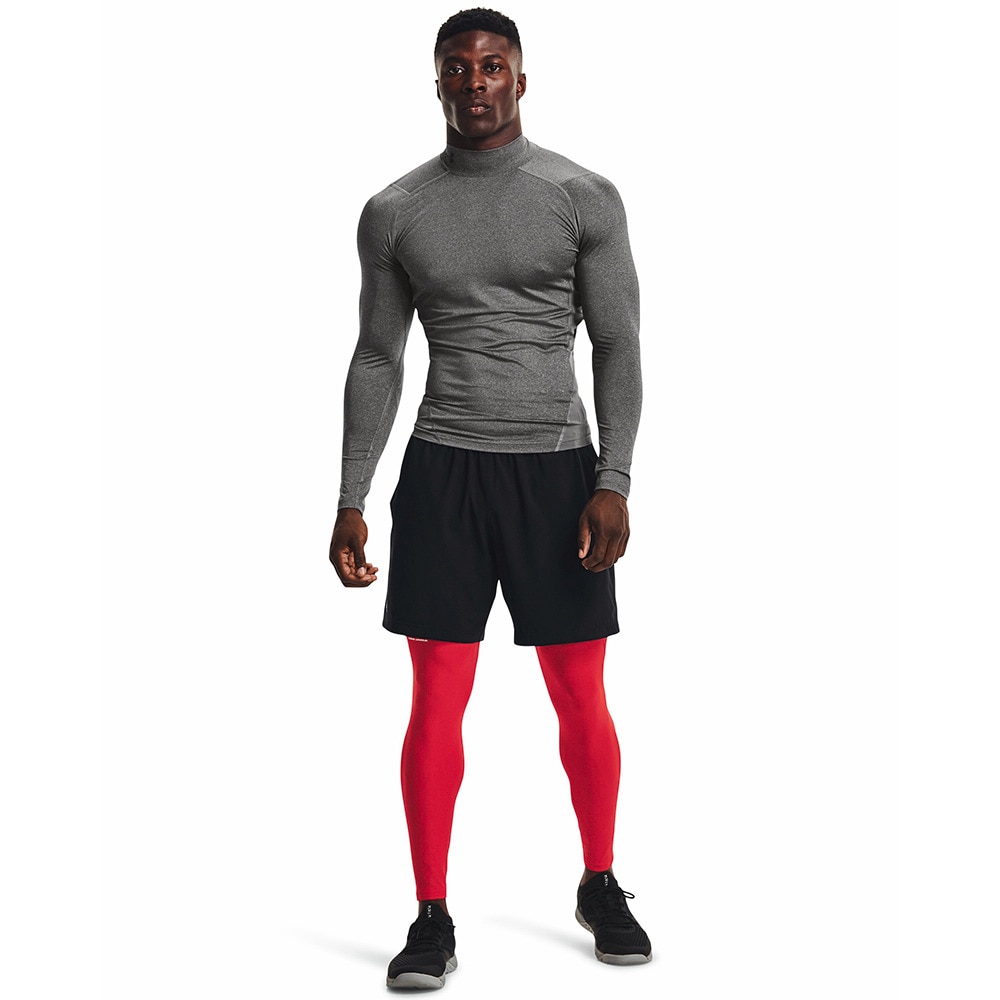 アンダーアーマー（UNDER ARMOUR）（メンズ）着圧 長袖 ヒートギア(夏向け) ロングスリーブ モックシャツ 1369606 090 速乾 防臭 グレー 