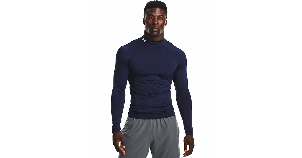 アンダーアーマー（UNDER ARMOUR）（メンズ）着圧 長袖 ヒートギア(夏向け) ロングスリーブ モックシャツ 1369606 410 ドライ  スポーツ用品はスーパースポーツゼビオ