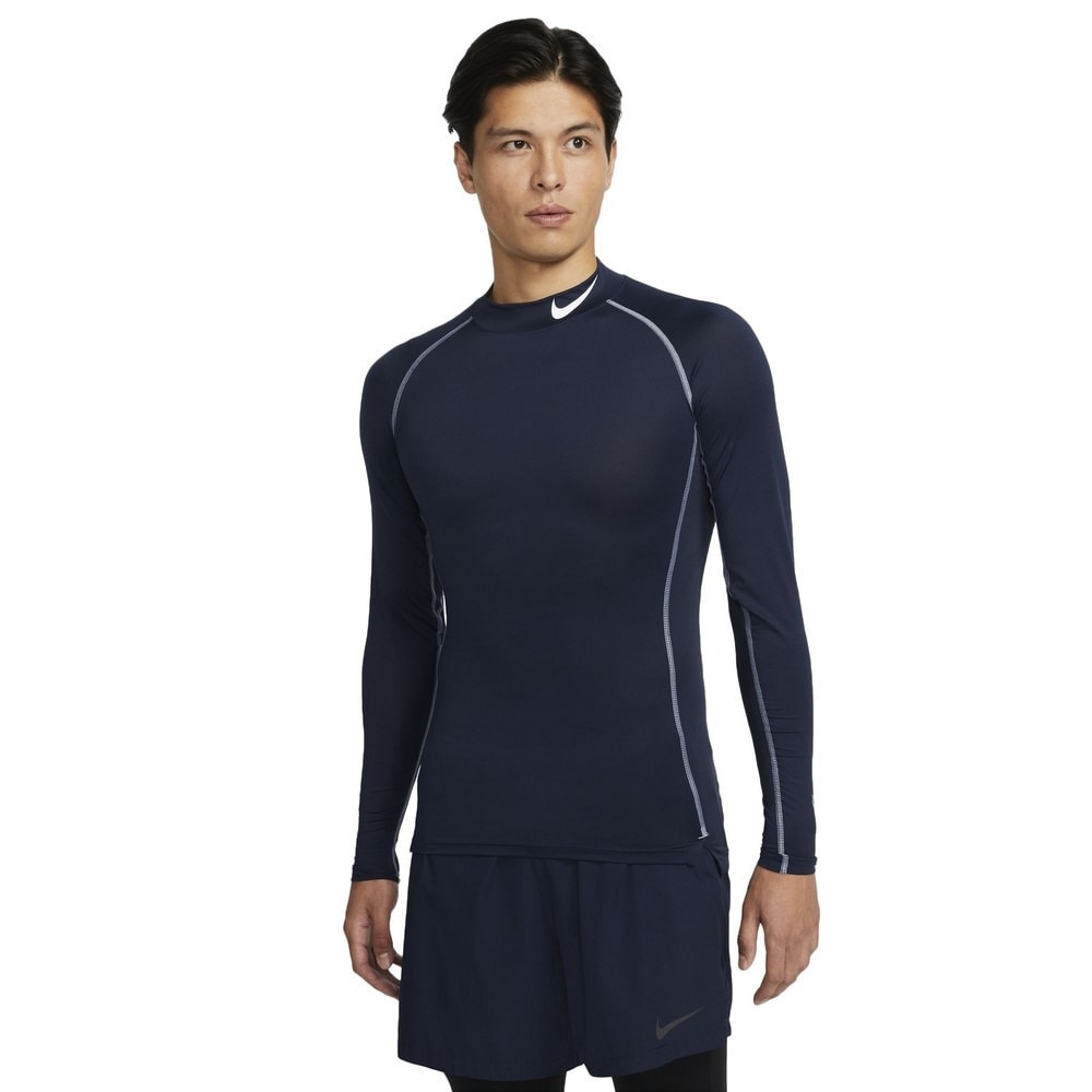 ナイキ（NIKE）（メンズ）ナイキ プロ ドライフィット モックネック 長袖トップ DD1987-451 速乾