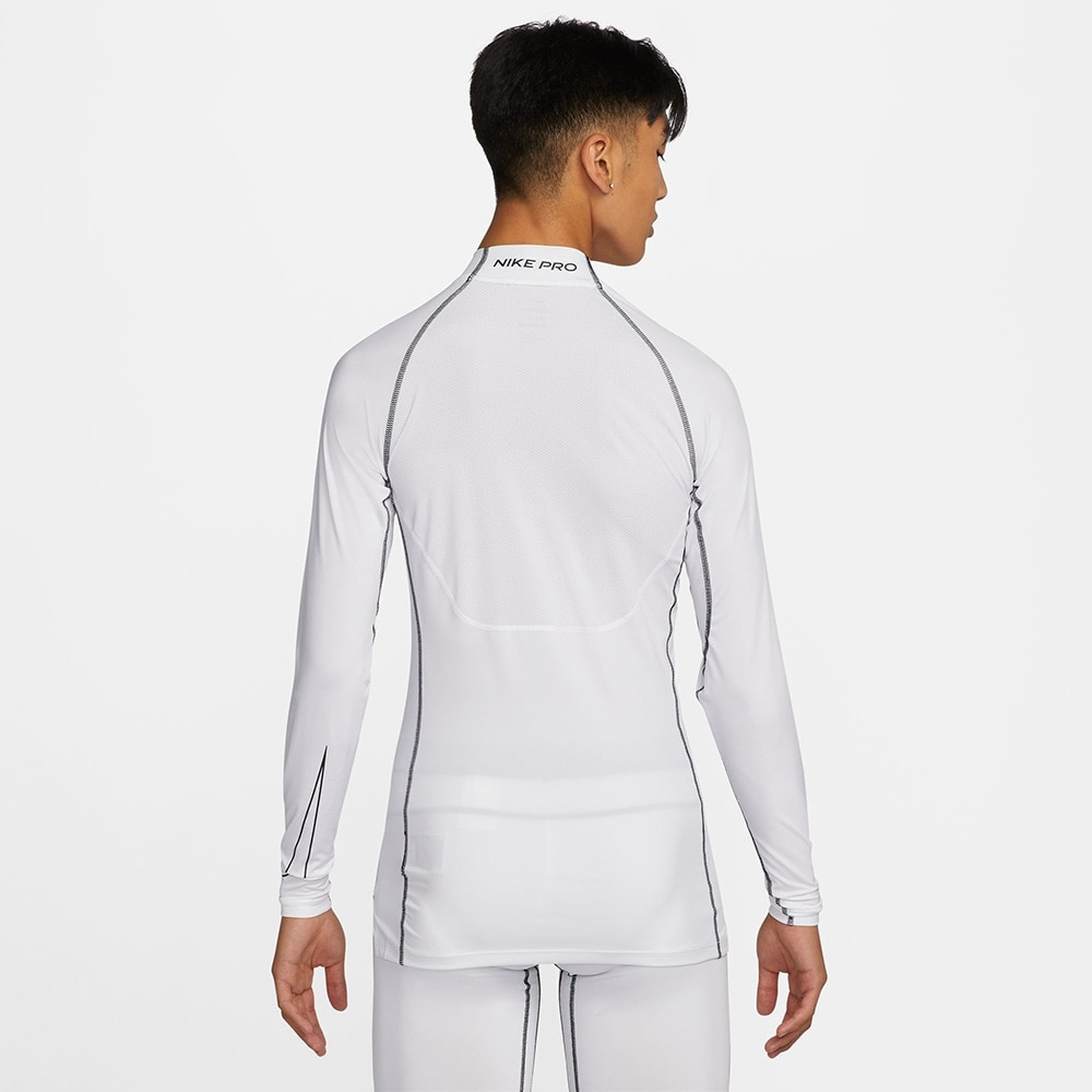 ナイキ（NIKE）（メンズ）ナイキ プロ ドライフィット モック タイト 長袖 トップ DD1987-100 ホワイト 速乾