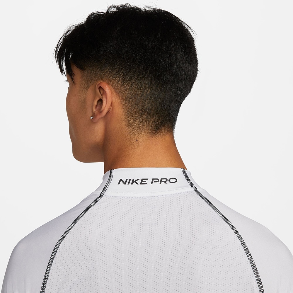 ナイキ（NIKE）（メンズ）ナイキ プロ ドライフィット モック タイト 長袖 トップ DD1987-100 ホワイト 速乾