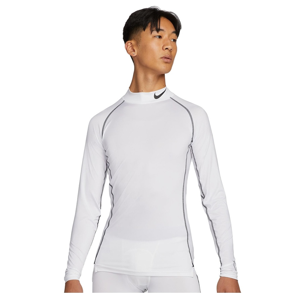 ナイキ（NIKE）（メンズ）ナイキ プロ Dri-FIT モック タイト 長袖 トップ DD1987-100 ホワイト 速乾