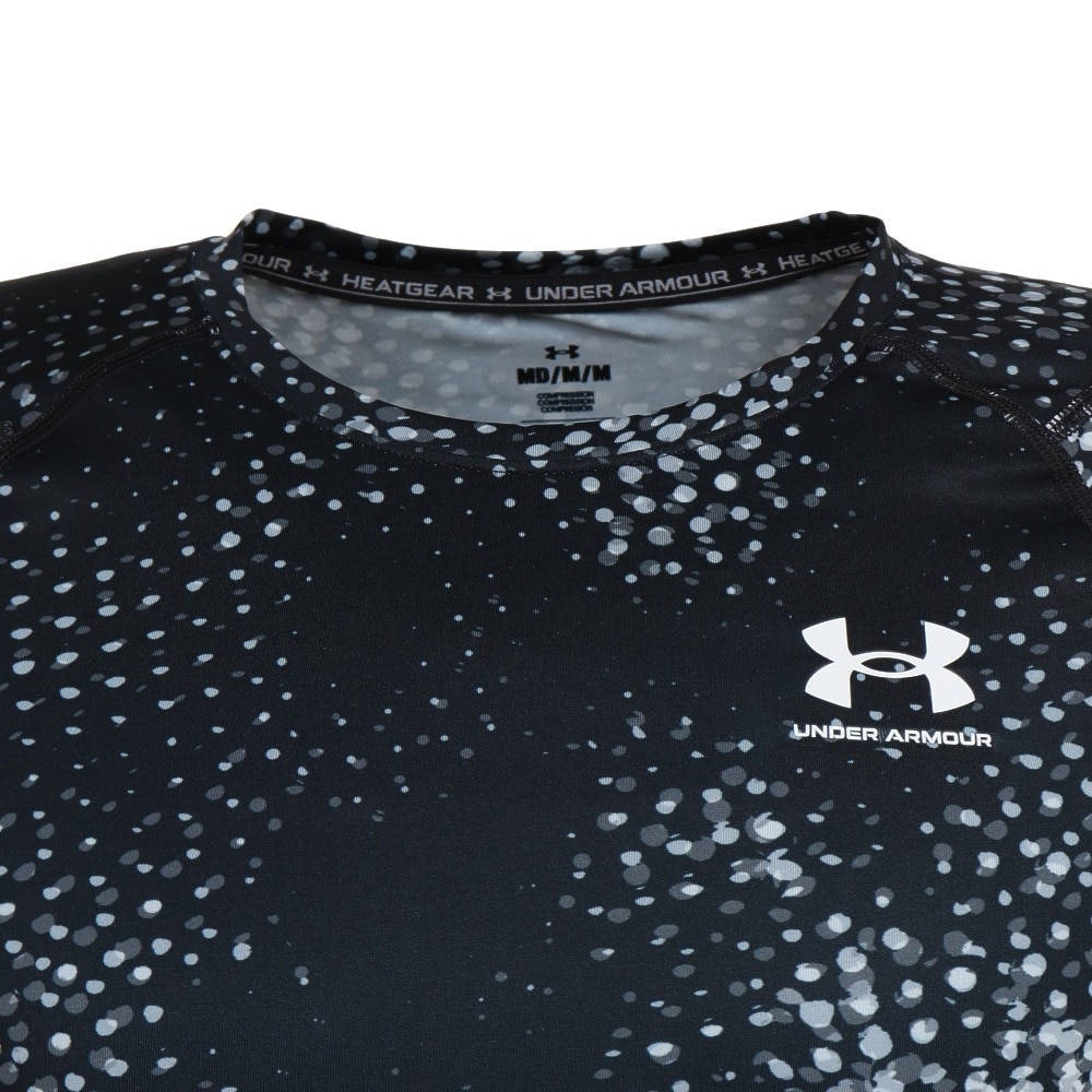 アンダーアーマー（UNDER ARMOUR）（メンズ）着圧 長袖 ヒートギア(夏向け) ロングスリーブ プリント シャツ 1375540 001 速乾