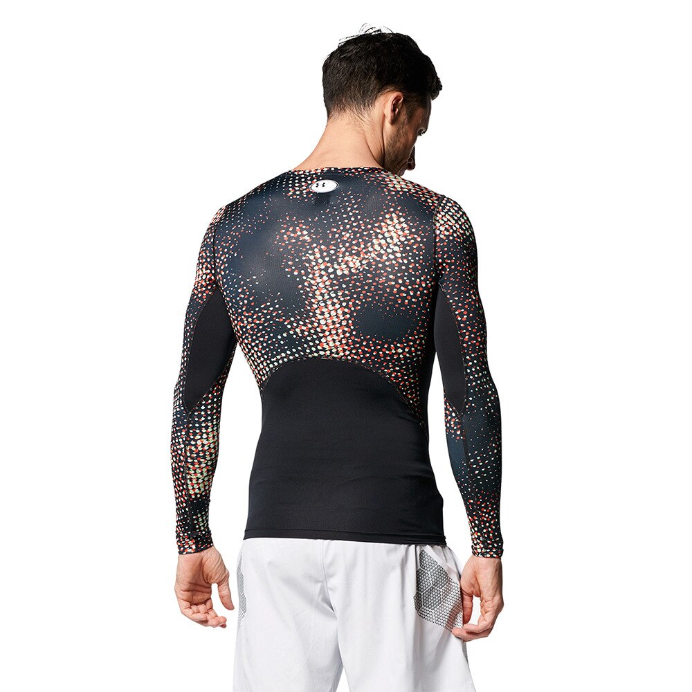 アンダーアーマー（UNDER ARMOUR）（メンズ）着圧 長袖 ヒートギア(夏向け) ロングスリーブ プリント シャツ 1375540 002