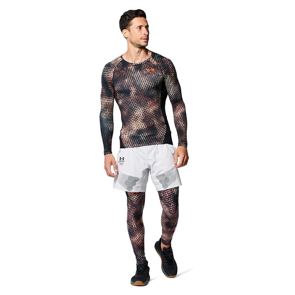 アンダーアーマー（UNDER ARMOUR）（メンズ）着圧 長袖 ヒートギア(夏向け) ロングスリーブ プリント シャツ 1375540 002