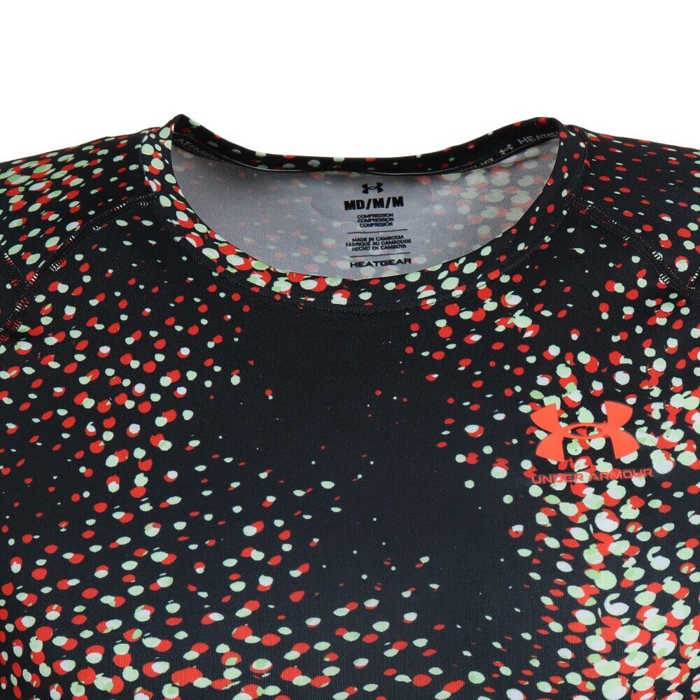 アンダーアーマー（UNDER ARMOUR）（メンズ）着圧 長袖 ヒートギア(夏向け) ロングスリーブ プリント シャツ 1375540 002