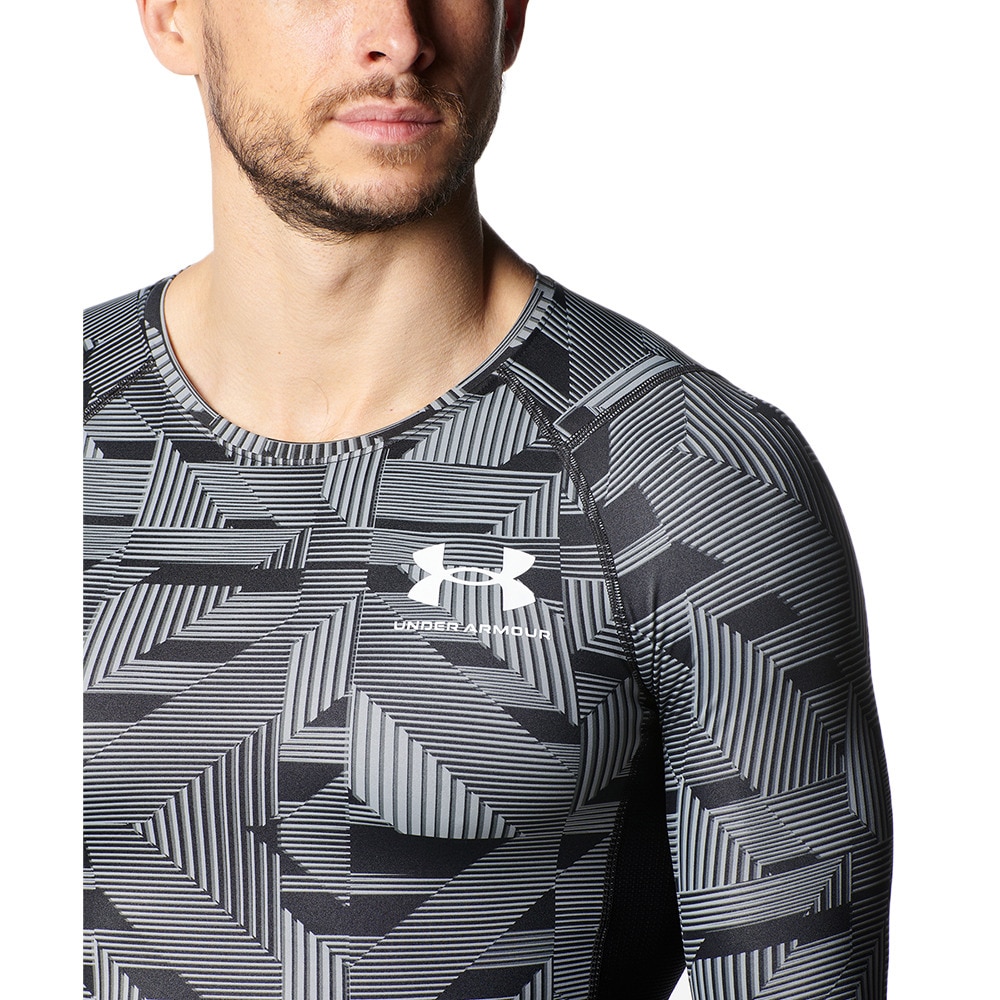 アンダーアーマー（UNDER ARMOUR）（メンズ）長袖シャツ メンズ アイソチル コンプレッション NV 1378346 001 冷感 速乾 ヒートギア(夏向け)