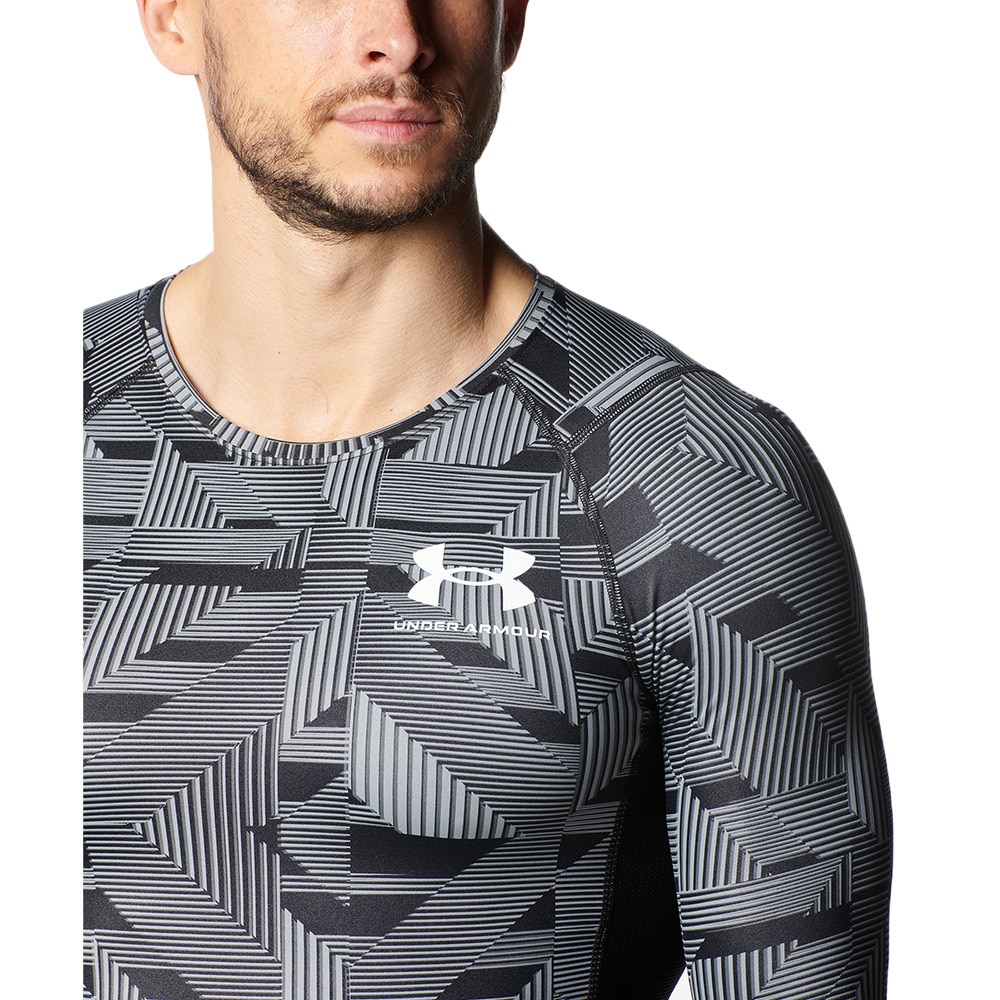 アンダーアーマー（UNDER ARMOUR）（メンズ）長袖シャツ メンズ アイソチル コンプレッション  NV 1378346 001 冷感 速乾 ヒートギア(夏向け)