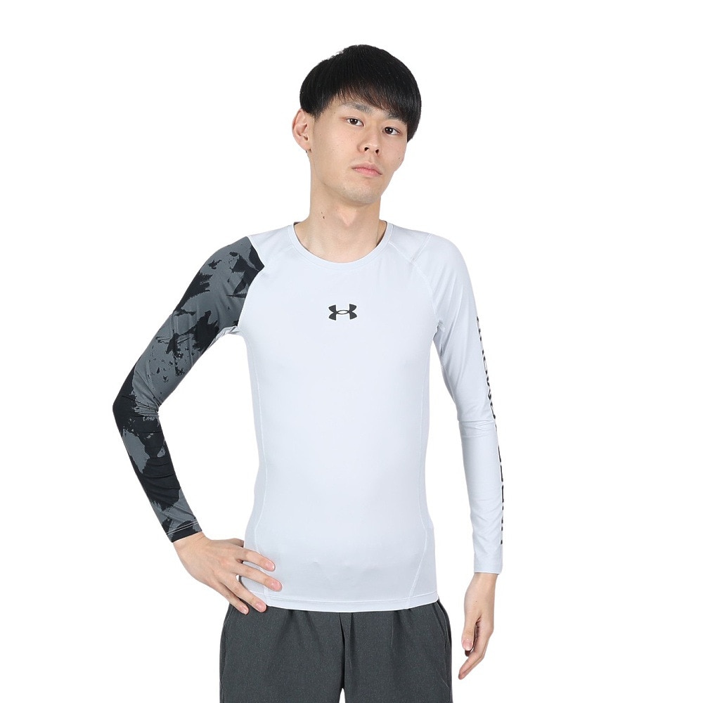 アンダーアーマー（UNDER ARMOUR）（メンズ）長袖シャツ メンズ ヒートギアアーマー コンプレッション 1381355 014 グレー