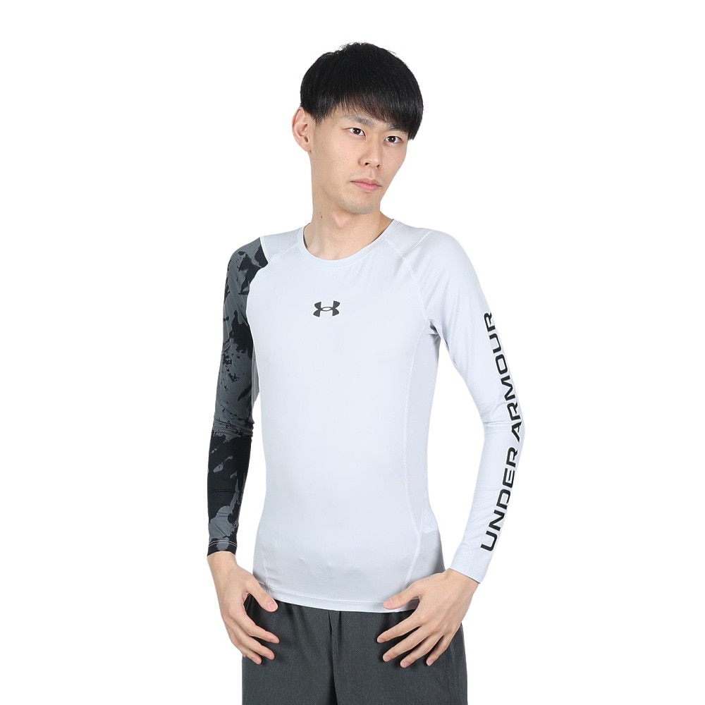 アンダーアーマー（UNDER ARMOUR）（メンズ）長袖シャツ メンズ ヒートギアアーマー コンプレッション 1381355 014 グレー