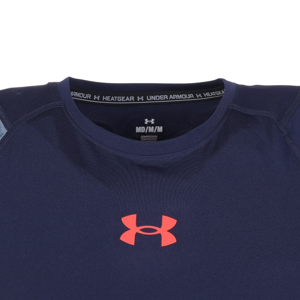 アンダーアーマー（UNDER ARMOUR）（メンズ）長袖シャツ メンズ ヒートギアアーマー コンプレッション  1381355 410 ネイビー