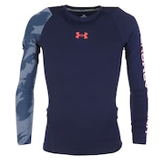 アンダーアーマー(UNDER ARMOUR)(メンズ)長袖シャツ メンズ ヒートギアアーマー コンプレッション  1381355 410 ネイビー