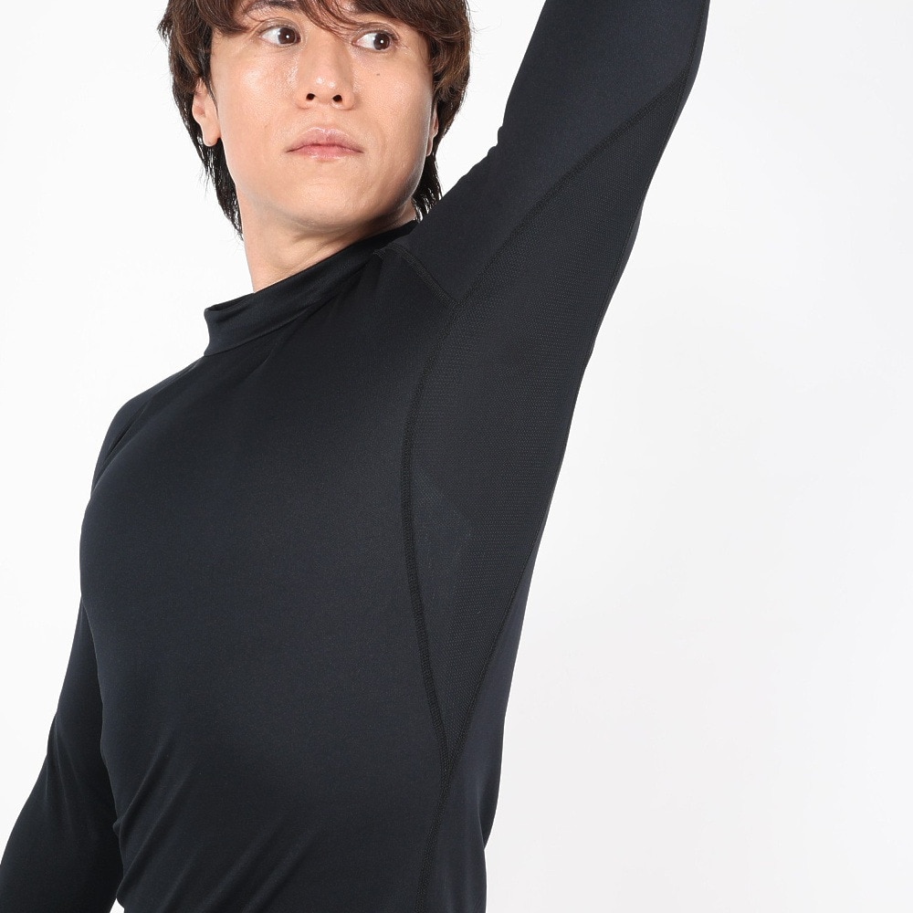 デュアリグ（DUARIG）（メンズ）ヒートクロス モックネック長袖シャツ 3F0001-AHET-786ES BLK