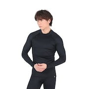 (メンズ)ヒートクロス モックネック長袖シャツ 3F0001-AHET-786ES BLK