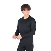 (メンズ)ヒートクロス クルーネック長袖シャツ 3F0002-AHET-786ES BLK
