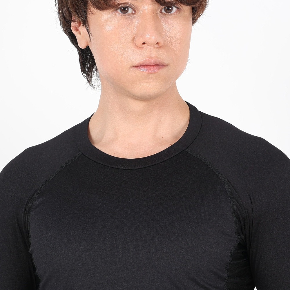 デュアリグ（DUARIG）（メンズ）ウィンドクロス クルーネック長袖シャツ 3F0006-AHET-786ES BLK