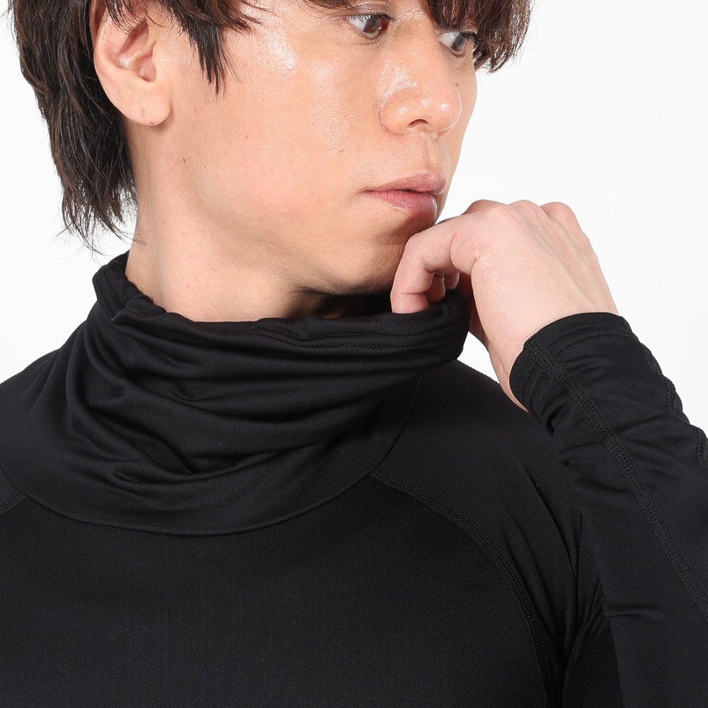 デュアリグ（DUARIG）（メンズ）ウィンドクロス 保温ネック長袖シャツ 3F0007-AHET-786ES BLK