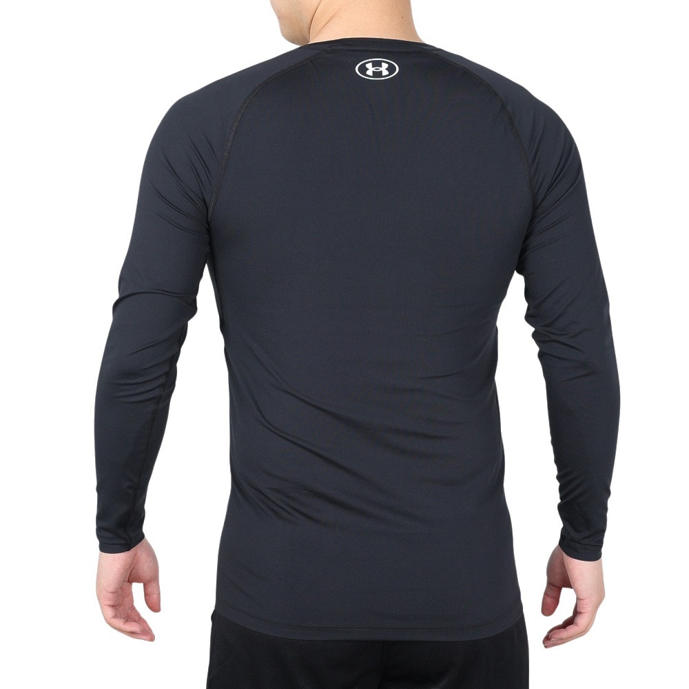 アンダーアーマー（UNDER ARMOUR）（メンズ）長袖 速乾 ストレッチ 抗菌防臭 uv ネイビー ヒートギア フィッティド ロングスリーブシャツ 1387940 011