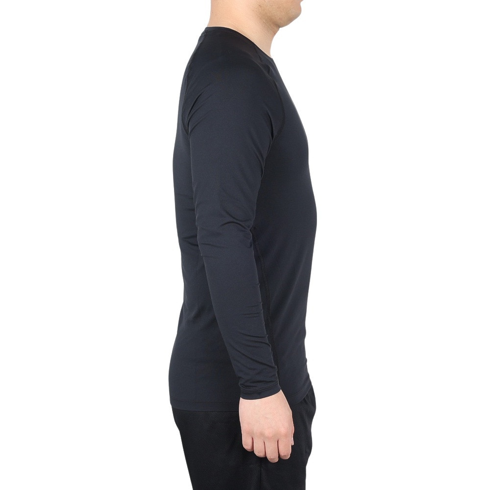 アンダーアーマー（UNDER ARMOUR）（メンズ）長袖 速乾 ストレッチ 抗菌防臭 uv ネイビー ヒートギア フィッティド ロングスリーブシャツ 1387940 011